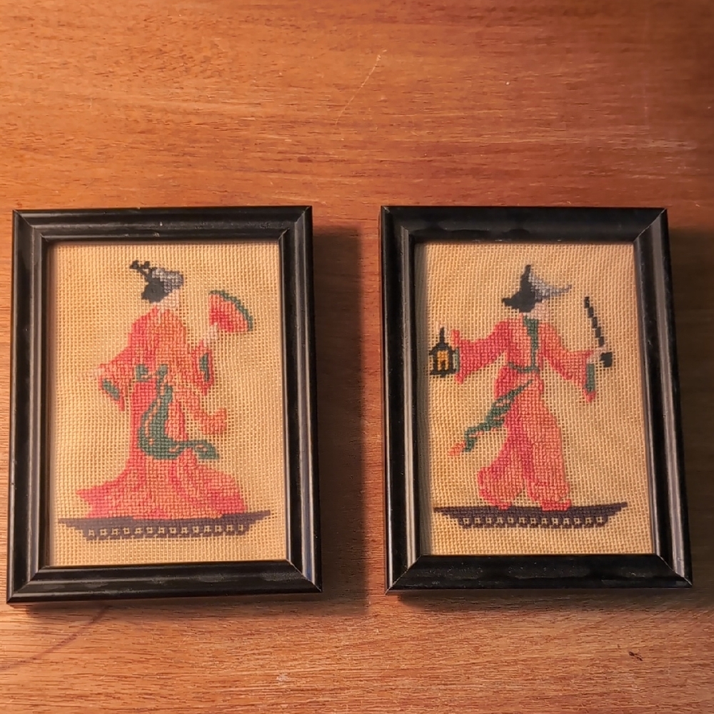 Oriental Silhouette Embroidery Art Set